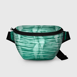 Поясная сумка Tie-dye green stripes, цвет: 3D-принт