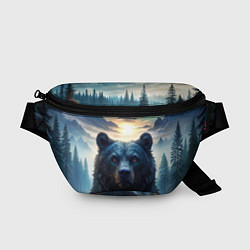 Поясная сумка Медведь на закате