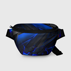 Поясная сумка Синяя абстракция с плитами, цвет: 3D-принт