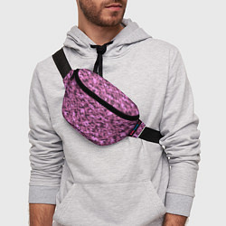 Поясная сумка Розовый камуфляж текстура, цвет: 3D-принт — фото 2