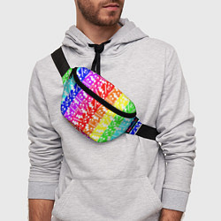 Поясная сумка Marshmello rainbow, цвет: 3D-принт — фото 2