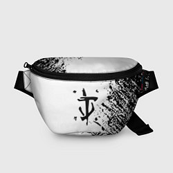 Поясная сумка Doom logo краски чёрные