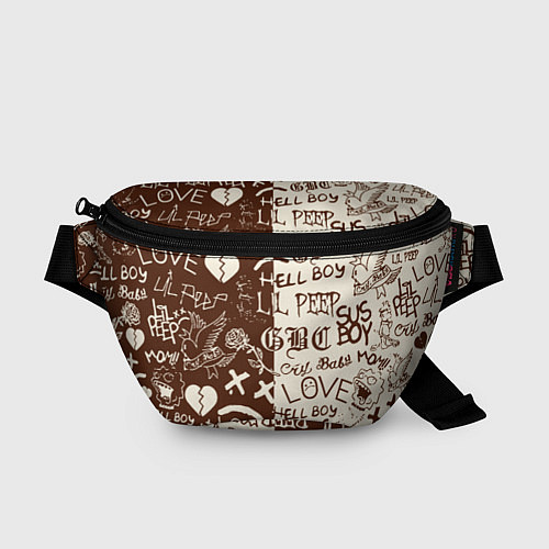 Поясная сумка Lil peep retro pattern / 3D-принт – фото 1