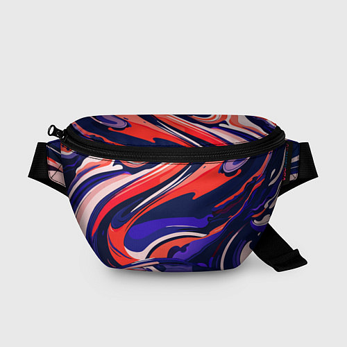 Поясная сумка Абстракция разводов разноцветная / 3D-принт – фото 1