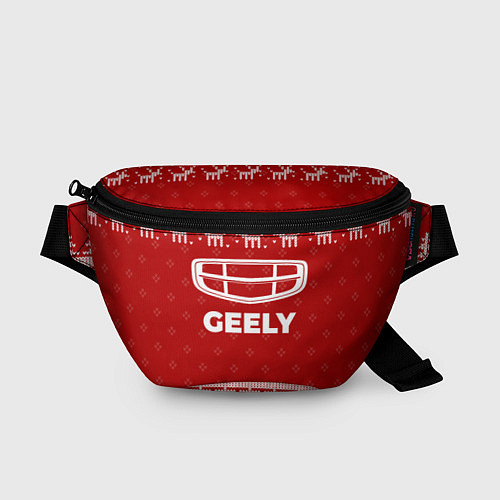 Поясная сумка Новогодний Geely с оленями / 3D-принт – фото 1