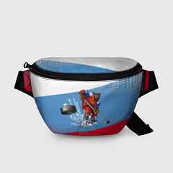 Поясная сумка Русский хоккей, цвет: 3D-принт