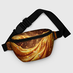 Поясная сумка Золотая ткань с блестками, цвет: 3D-принт — фото 2