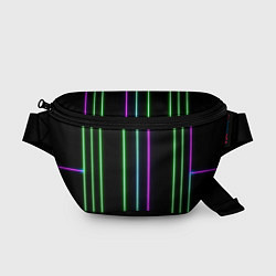 Поясная сумка Neon stripes, цвет: 3D-принт