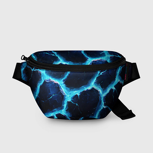 Поясная сумка Голубая потертая текстура с разломом / 3D-принт – фото 1