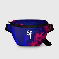 Поясная сумка Sally face neon flame, цвет: 3D-принт