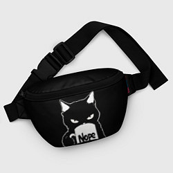 Поясная сумка Angry black cat nope, цвет: 3D-принт — фото 2