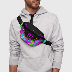 Поясная сумка Monster energy краски неоновые, цвет: 3D-принт — фото 2