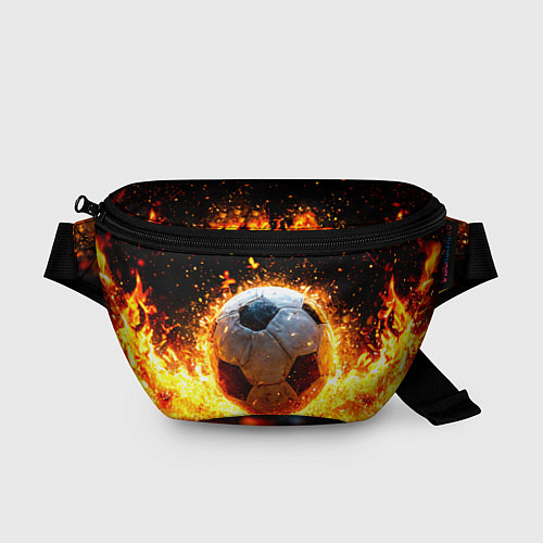 Поясная сумка Футбольный мяч в огне / 3D-принт – фото 1