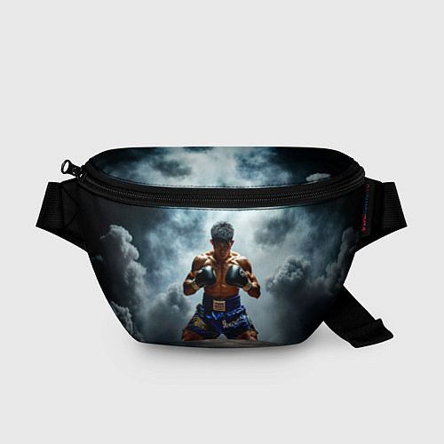 Поясная сумка Тайский боксер в дыму / 3D-принт – фото 1