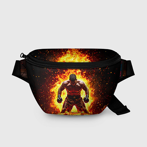 Поясная сумка Боксер в огне / 3D-принт – фото 1