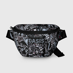 Поясная сумка Oasis на фоне гитар, цвет: 3D-принт