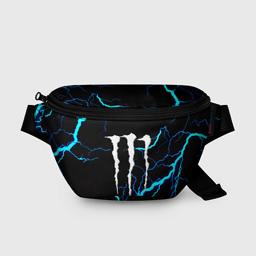 Поясная сумка Monster energy неоновые молнии / 3D-принт – фото 1