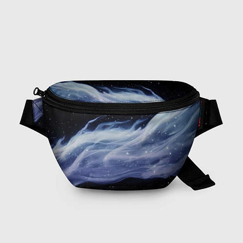 Поясная сумка Синяя волна в космосе - текстура / 3D-принт – фото 1