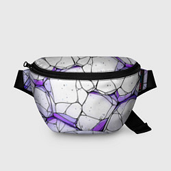Поясная сумка Разлом белой текстуры, цвет: 3D-принт