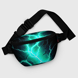 Поясная сумка Color light blue black, цвет: 3D-принт — фото 2