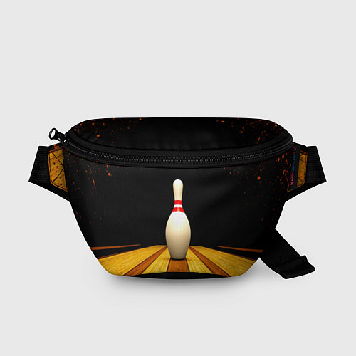 Поясная сумка Кегля для боулинга на черном / 3D-принт – фото 1