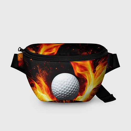 Поясная сумка Мяч для гольфа в огне / 3D-принт – фото 1