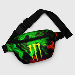 Поясная сумка Monster energy огонь лого, цвет: 3D-принт — фото 2