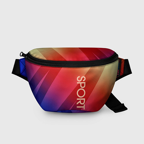 Поясная сумка Sport красно-синий градиент / 3D-принт – фото 1