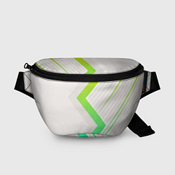 Поясная сумка Color white line green, цвет: 3D-принт