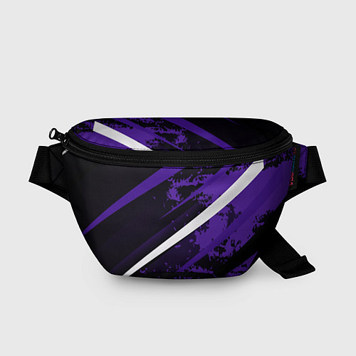 Поясная сумка Color black purple line / 3D-принт – фото 1