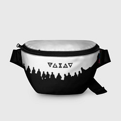 Поясная сумка Ведьмак силуэты людей, цвет: 3D-принт