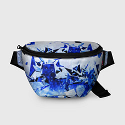 Поясная сумка Абстрактный космический синий фон неоновых плит