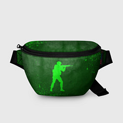 Поясная сумка Counter Strike - green gradient, цвет: 3D-принт