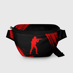 Поясная сумка Counter Strike - red gradient, цвет: 3D-принт