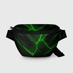 Поясная сумка Зеленая текстура с неоном, цвет: 3D-принт