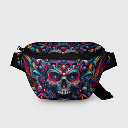Поясная сумка Colorful cyber skull - pattern