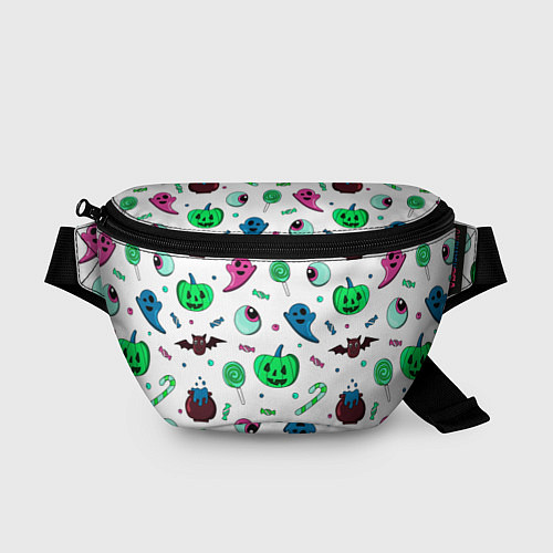 Поясная сумка Halloween light green pumpkin - паттерн / 3D-принт – фото 1