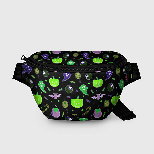 Поясная сумка Halloween black pumpkin pattern / 3D-принт – фото 1