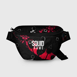 Поясная сумка Игра в кальмара маски распорядителя и стражников, цвет: 3D-принт