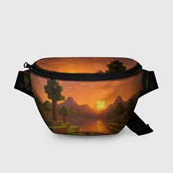 Поясная сумка Закат - Minecraft, цвет: 3D-принт