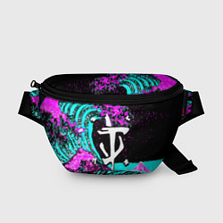 Поясная сумка Doom самураи неоновая волна