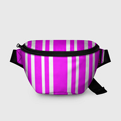 Поясная сумка Color white pink stripes