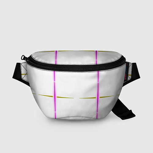 Поясная сумка Color white pink yellow stripes / 3D-принт – фото 1