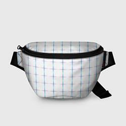 Поясная сумка Color white blue stripes, цвет: 3D-принт