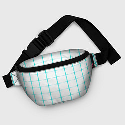 Поясная сумка Color white light blue crosses, цвет: 3D-принт — фото 2