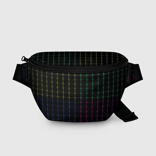 Поясная сумка Color black multicolored stripes / 3D-принт – фото 1