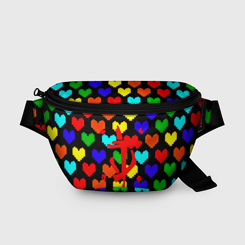 Поясная сумка Doom love pixel pattern / 3D-принт – фото 1