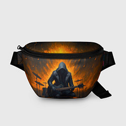 Поясная сумка Гитарист играющий в пламени, цвет: 3D-принт