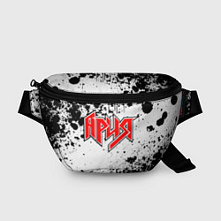 Поясная сумка Ария - черные брызги, цвет: 3D-принт