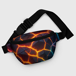 Поясная сумка Разноцветный неон из плит, цвет: 3D-принт — фото 2